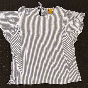 Wrangler Blue and White Striped Top